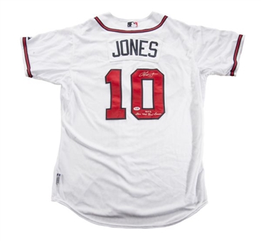 2012 Chipper Jones Game Worn and Signed Final Season Atlanta Braves Home Jersey